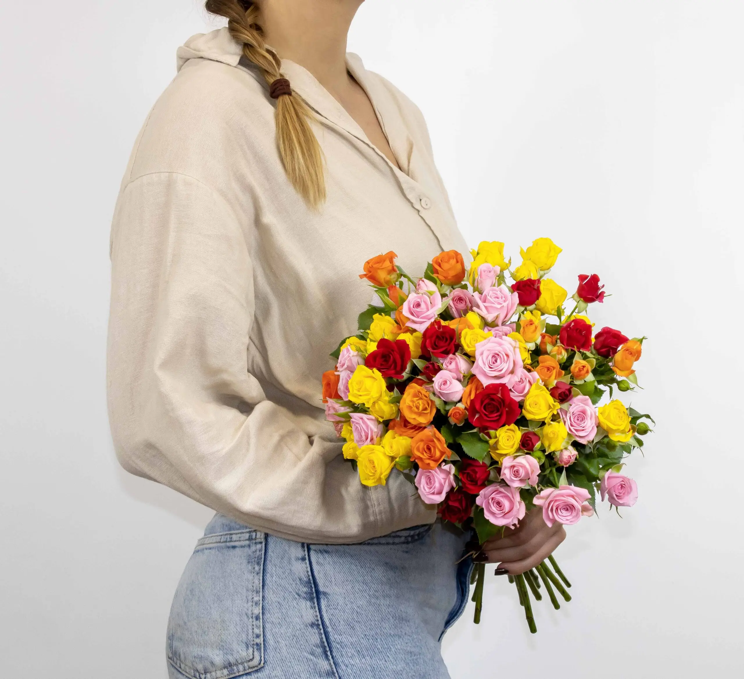Bouquet boule de roses