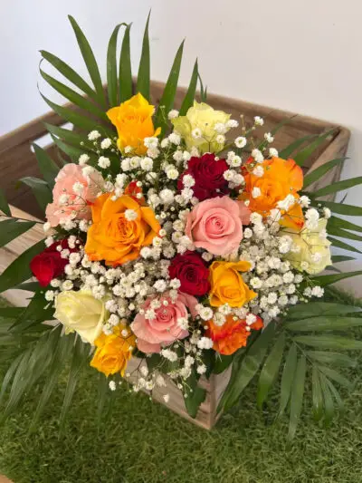 Bouquet Roses printanières