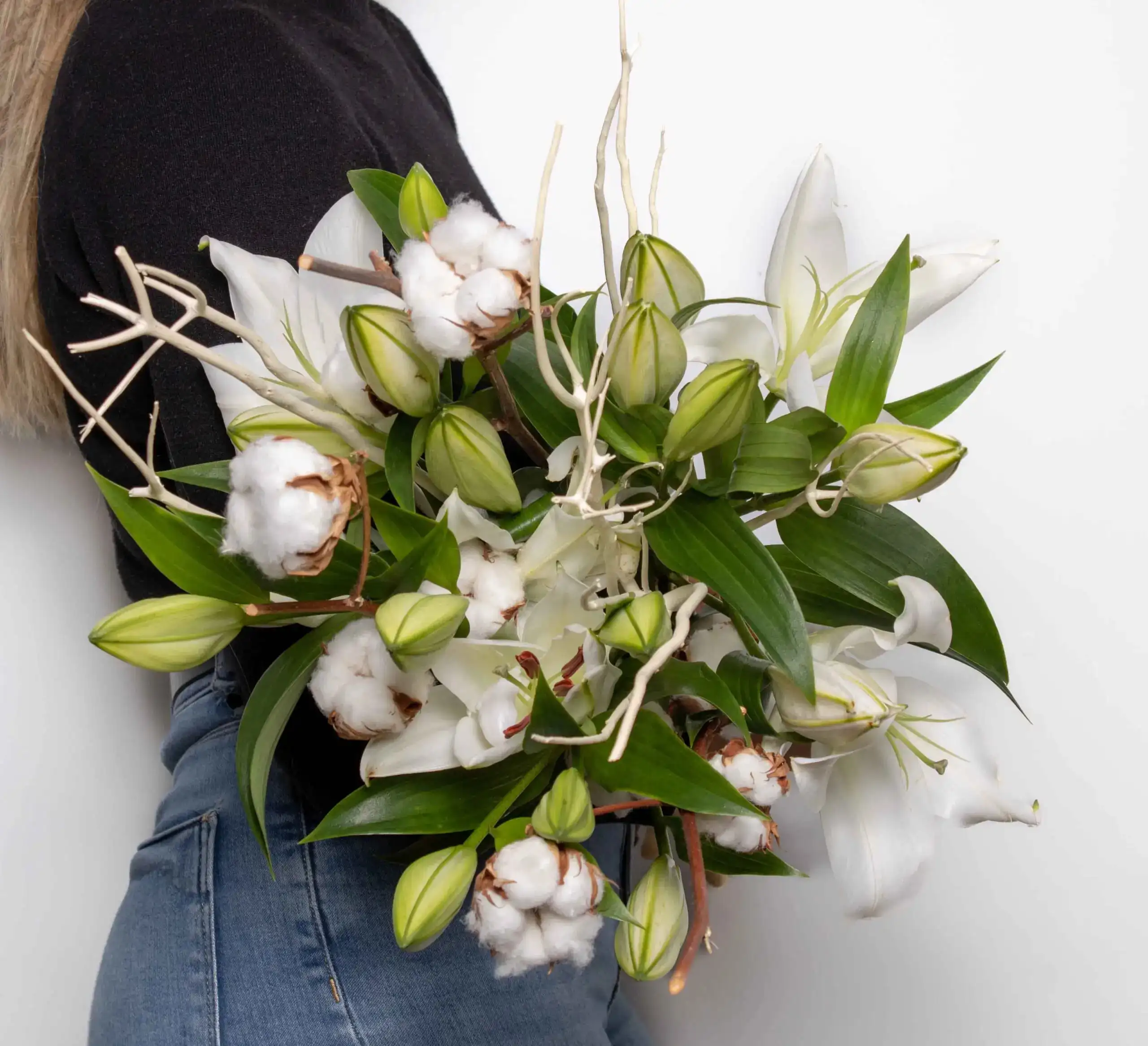 Bouquet de fleurs de Lys & Coton