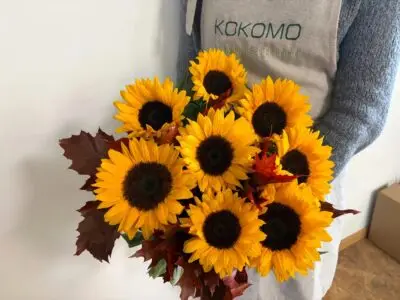 Bouquet de tournesols jaunes La Bouquetterie vue générale