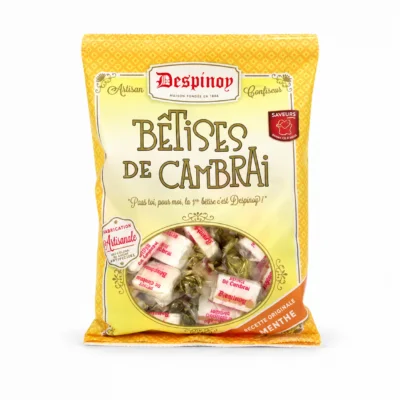 Sachet individuel de Bêtises de Cambrai sur fond blanc