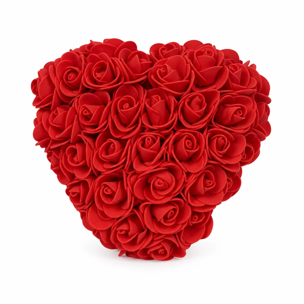 Coeur éternel rouge sur fond blanc