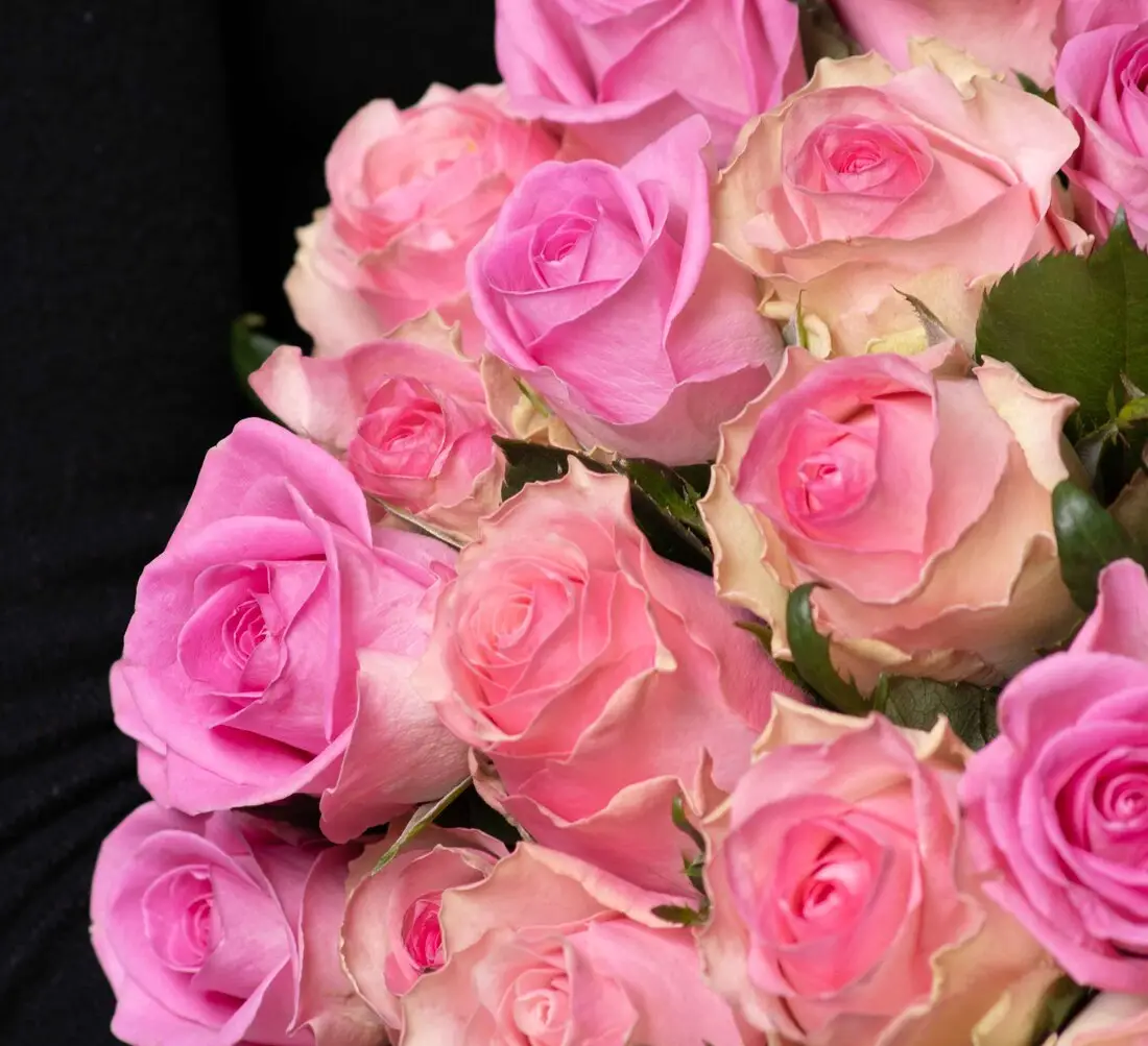 Bouquet Fiesta : brassée de roses roses