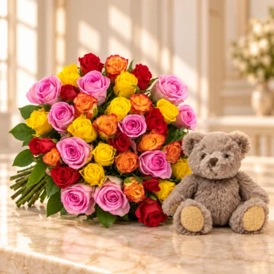Tutti Ourson 01 — bouquet et cadeau