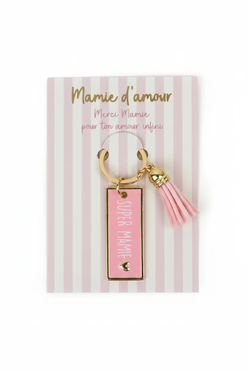 Porte-clé Super Mamie à offrir avec un bouquet La Bouquetterie